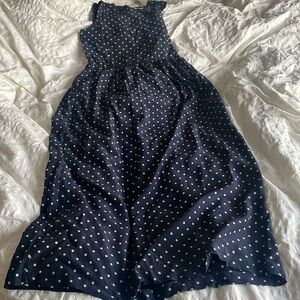Steven Alan Maxi,Navy Blue and White, polka dot dress